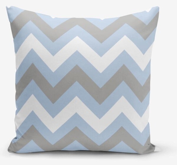 Obliečka na vankúš Minimalist Cushion Covers Zigzag Blue, 45 × 45 cm