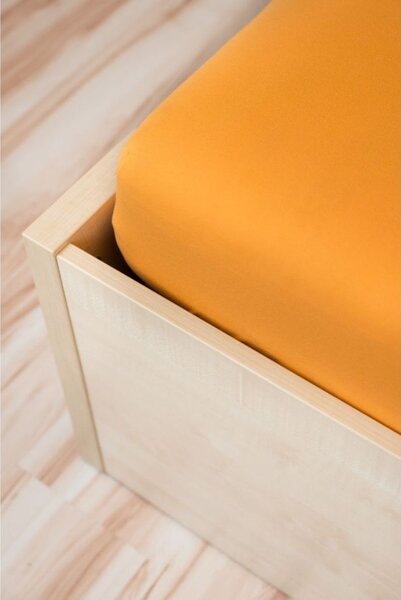 AMIDO-EXQUISIT Oranžová plachta na posteľ Jersey Superstretch Rozmer: 120/140 x 200 cm W1_181