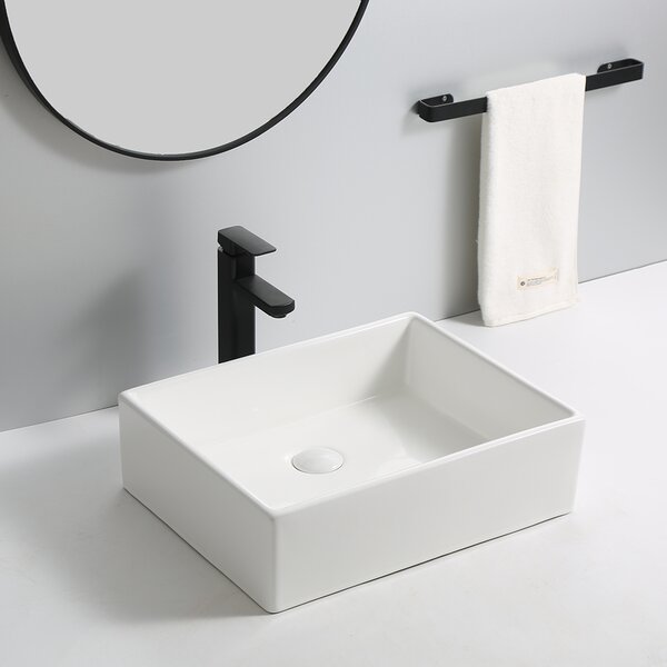 Erga Elsa, umývadlo na dosku 500x395x140 mm, biela lesklá, ERG-V03-9506-WH