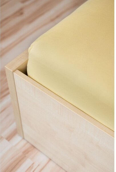 AMIDO-EXQUISIT Vanilková plachta na posteľ Jersey Superstretch Rozmer: 90/100 x 200 cm W1_030