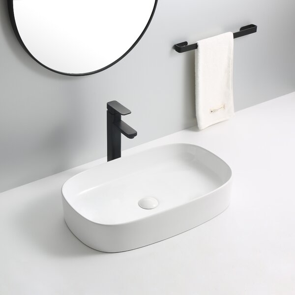 Erga Luella, umývadlo na dosku 610x375x120 mm, biela lesklá, ERG-V03-9612-WH