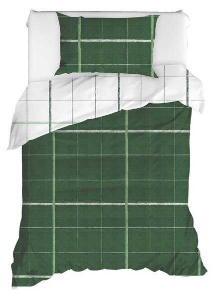 Obliečky na jednolôžko z ranforce bavlny Mijolnir Maya Green, 140 × 200 cm