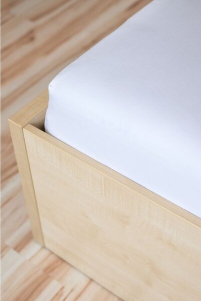 AMIDO-EXQUISIT Biela plachta na posteľ Jersey SuperStretch Rozmer: 160/180 x 200 cm W1_000