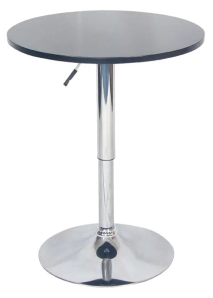 Moderný otočný barový stôl s nastaviteľnou výškou čierny - posledný kus (k233883)
