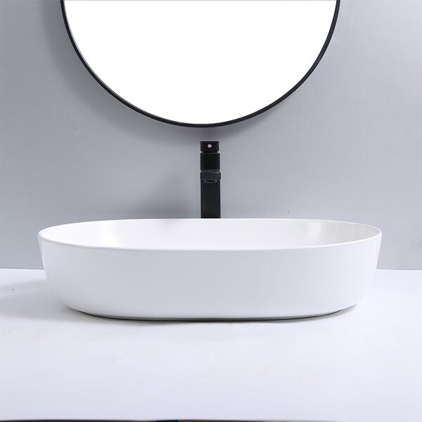 Erga Paola, umývadlo na dosku 800x400x135 mm, biela lesklá, ERG-V03-9487E-WH