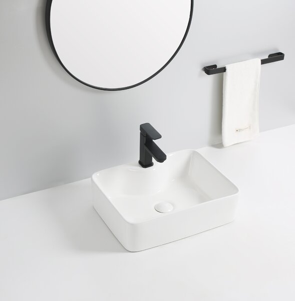 Erga Joyce, umývadlo na dosku 480x370x130 mm, biela lesklá, ERG-V03-9105-WH