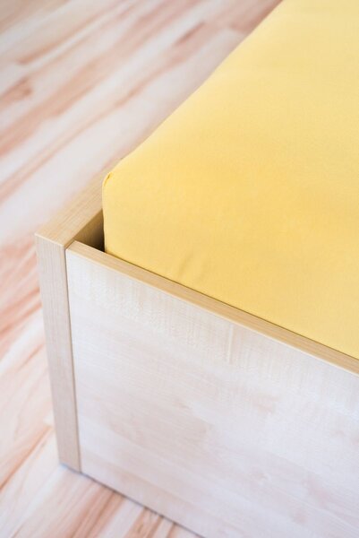 AMIDO-EXQUISIT Žltá plachta na posteľ Jersey Rozmer: 100 x 200 cm J40_684
