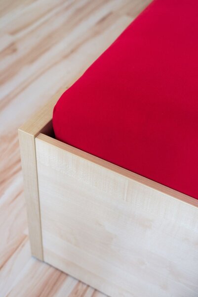 AMIDO-EXQUISIT Červená plachta na posteľ Jersey Rozmer: 160 x 200 cm J40_300