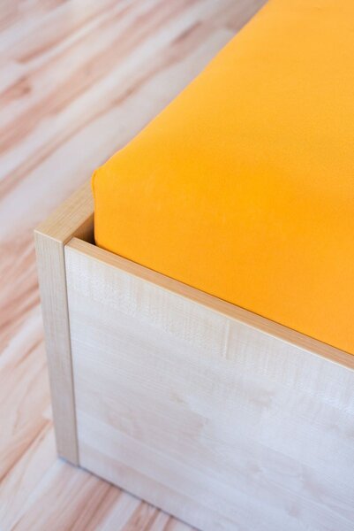 AMIDO-EXQUISIT Oranžová plachta na posteľ Jersey Rozmer: 200 x 220 cm J40_181