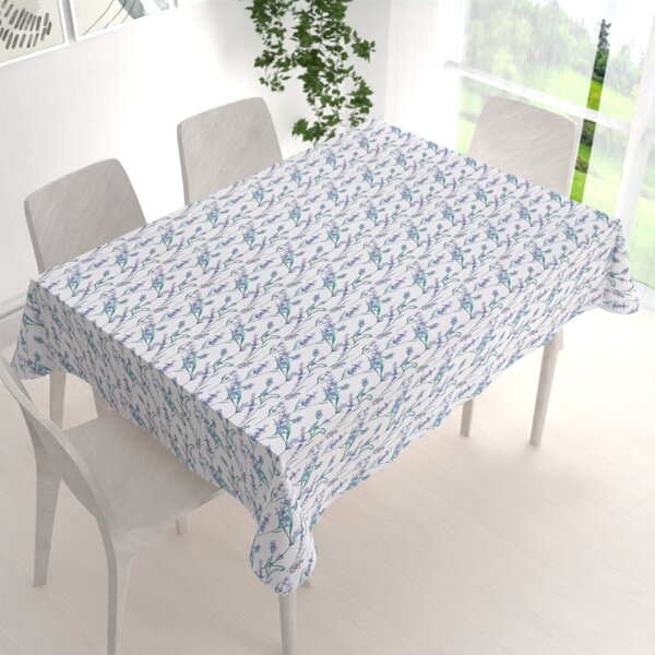 Biante Teflónový obdĺžnikový obrus TF-088 Levandule na bielom 50x100 cm