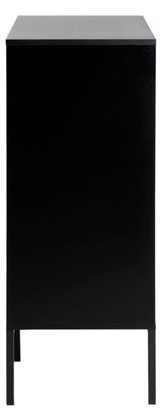Vysoká komoda v dekore duba v čierno-prírodnej farbe 80x103 cm Seaford – Actona