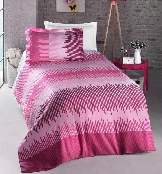 Ružové bavlnené obliečky Night In Colours - Energy DeLuxe Rozmer: 1x70x90 / 1x140x200 cm