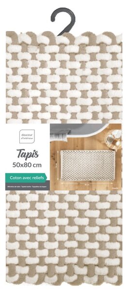 Béžová kúpeľňová predložka 50x80 cm Rafael – douceur d'intérieur