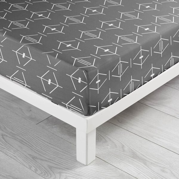 Tmavosivá napínacia bavlnená plachta140x190 cm Aristide – douceur d'intérieur
