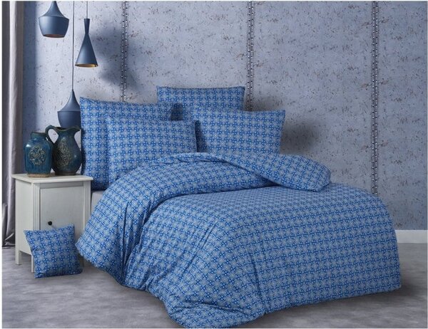 BedTex, Cz Bavlnené obliečky Snorri modré DeLuxe Rozmer: 1x70x90 / 1x140x200 cm