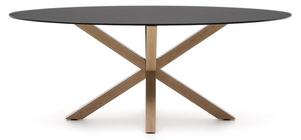 Jedálenský stôl so sklenenou doskou 100x200 cm Argo – Kave Home