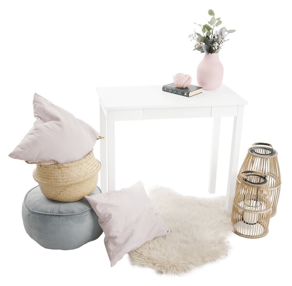 KONDELA Konzolový stolík, biela, AMYNTAS