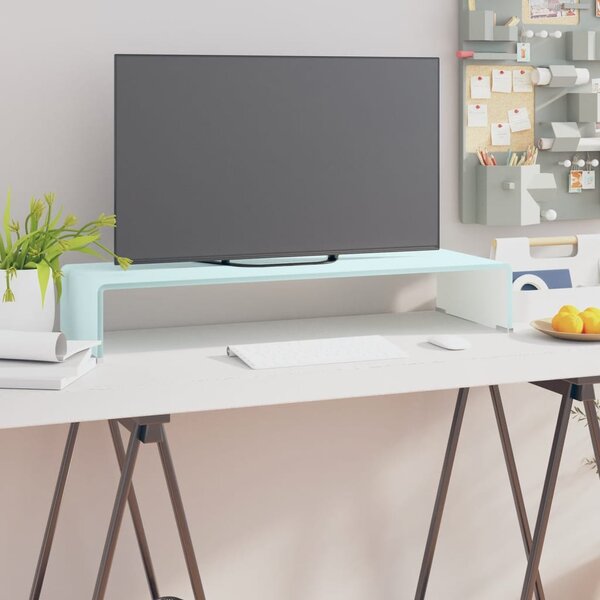 TV stojan/stojan pod monitor, sklo, zelený 80x30x13 cm