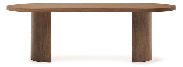 Okrúhly jedálenský stôl s doskou v dekore orechového dreva 100x240 cm Nealy – Kave Home