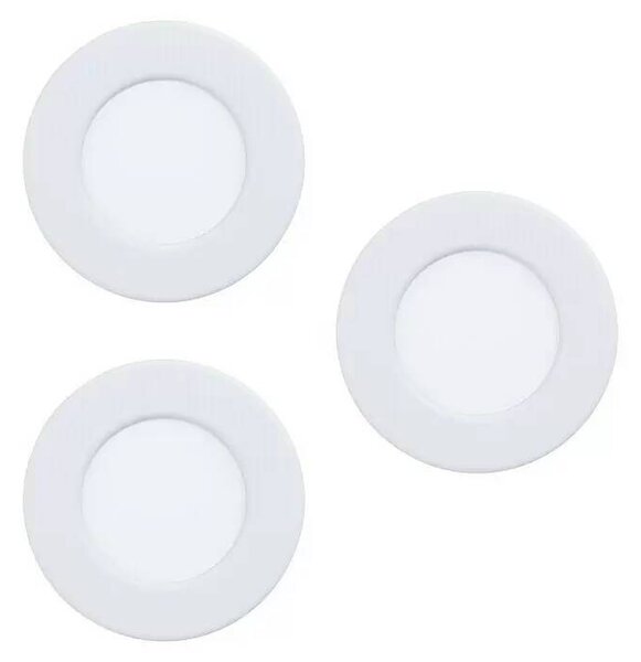 Vstavané LED svietidlo Eglo Fueva 5 / 3x 2,7 W / IP20 / Ø 8,6 cm / oceľ / plast / teplá biela / biela