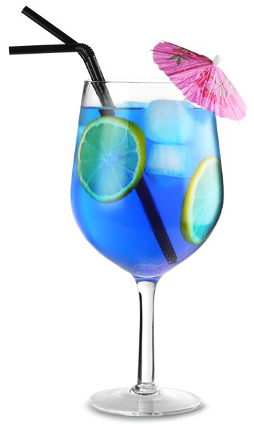 Bar@drinkstuff Vínová fľaša v jednom pohári