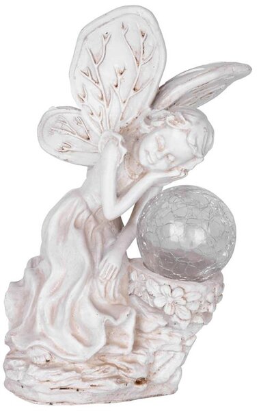 Dekorácia Strend Pro Gecco, víla, 15x12x22 cm, polyresin, solar, 1 LED, AA