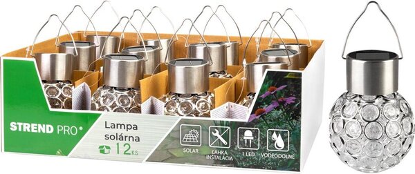 12 ks Lampa Solar Propus, 8x11 cm, 1 LED, AAA, bal. 12 ks