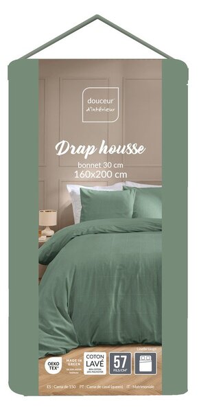 Zelená plachta 160x200 cm Linella – douceur d'intérieur