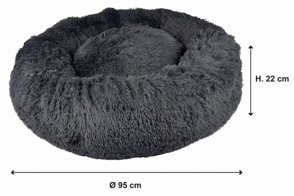Tmavosivý pelech pre psa ø 95 cm – Love Story