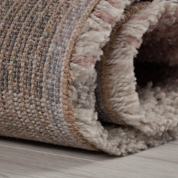 Sivo-ružový koberec Flair Rugs Nuru, 60 x 230 cm