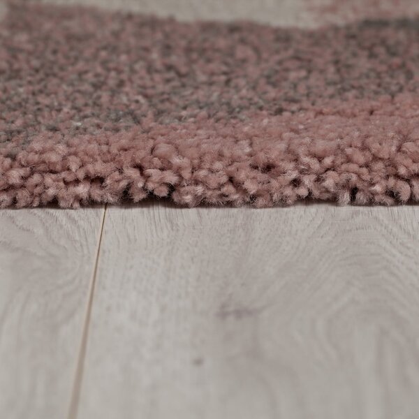 Sivo-ružový koberec Flair Rugs Nuru, 60 x 230 cm
