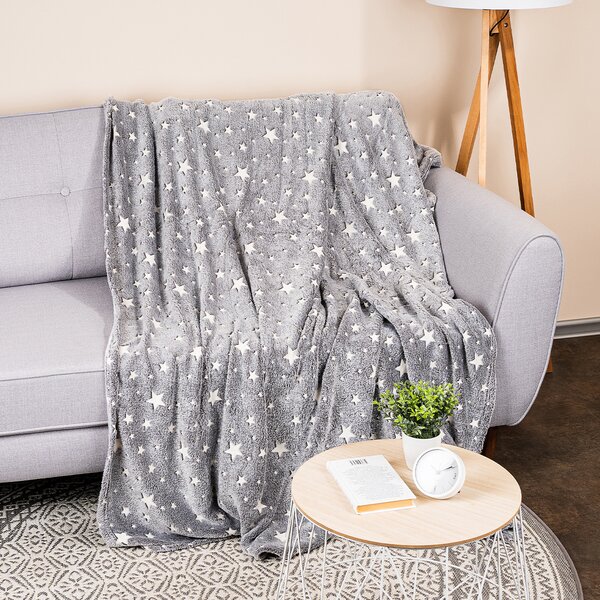 4home Deka Soft Dreams Stars svietiaca, 150 x 200 cm