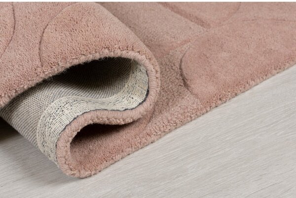 Ružový koberec z vlny Flair Rugs Gigi, 120 × 170 cm