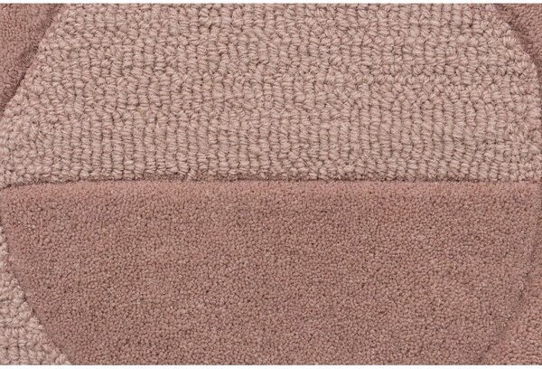 Ružový koberec z vlny Flair Rugs Gigi, 120 × 170 cm