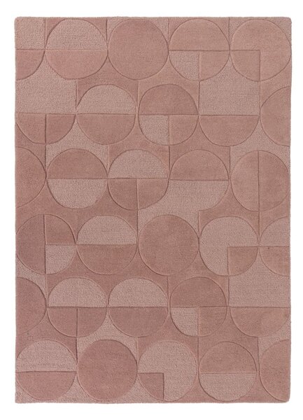 Ružový koberec z vlny Flair Rugs Gigi, 120 × 170 cm