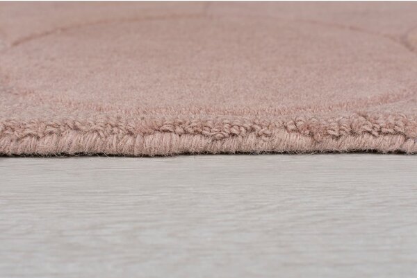 Ružový koberec z vlny Flair Rugs Gigi, 120 × 170 cm