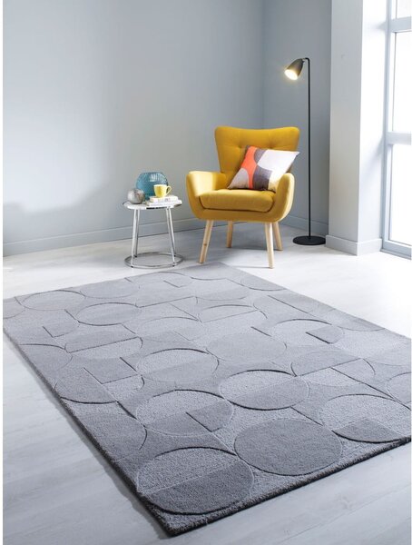 Sivý koberec z vlny Flair Rugs Gigi, 120 × 170 cm