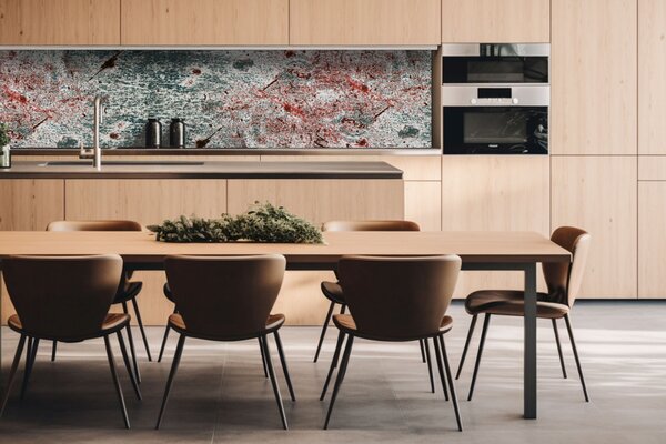 DIMEX | Dibond doska za kuchynskú linku | DBW-26060-262 Starý plech | 260 x 60 cm
