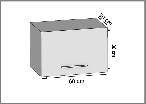Kuchynská skrinka Belini nad digestor 60 cm biely lesk