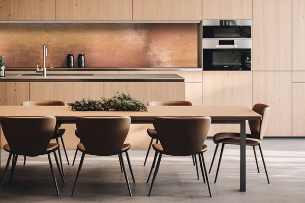 DIMEX | Dibond doska za kuchynskú linku | DBW-26060-296 Medený vzor | 260 x 60 cm