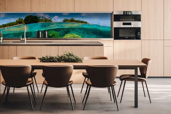 DIMEX | Dibond doska za kuchynskú linku | DBW-26060-013 Koralový útes | 260 x 60 cm