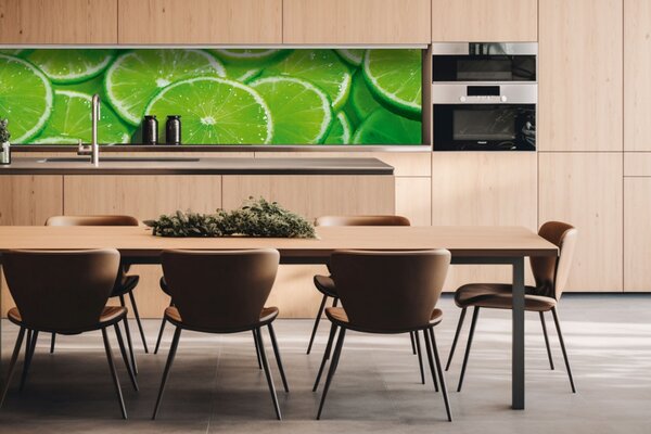 DIMEX | Dibond doska za kuchynskú linku | DBW-26060-074 Limetka | 260 x 60 cm