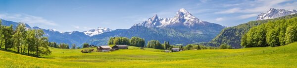 DIMEX | Dibond doska za kuchynskú linku | DBW-26060-135 Alpský pohľad | 260 x 60 cm
