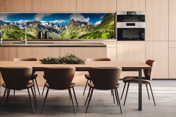 DIMEX | Dibond doska za kuchynskú linku | DBW-26060-033 Hory | 260 x 60 cm