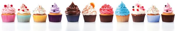 DIMEX | Dibond doska za kuchynskú linku | DBW-26060-232 Cupcaky | 260 x 60 cm
