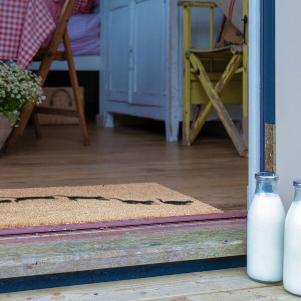 Rohožka z kokosového vlákna 40x60 cm Jumping Cats – Artsy Doormats