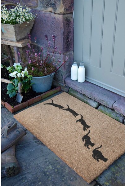 Rohožka z kokosového vlákna 40x60 cm Jumping Cats – Artsy Doormats