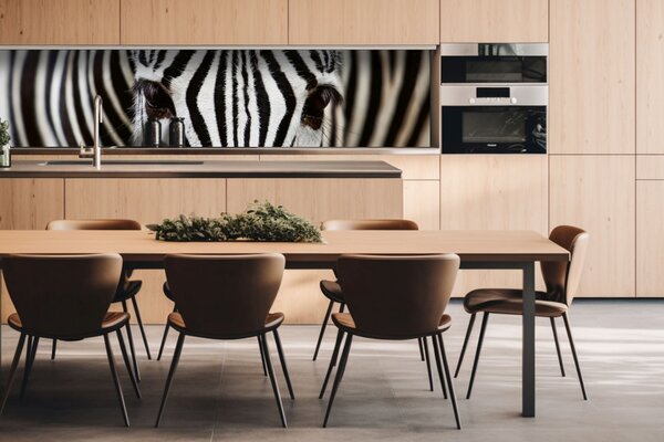 DIMEX | Dibond doska za kuchynskú linku | DBW-26060-016 Zebra | 260 x 60 cm