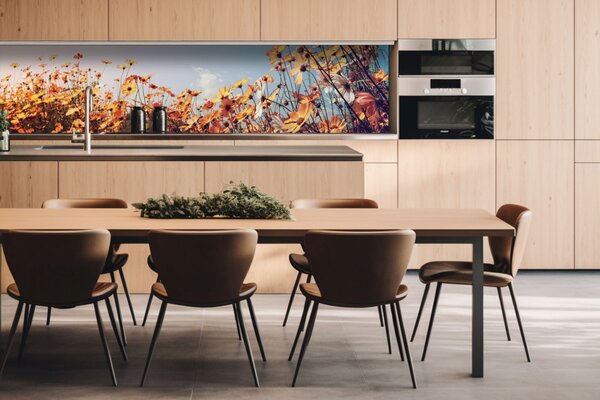DIMEX | Dibond doska za kuchynskú linku | DBW-26060-123 Jarná lúka | 260 x 60 cm