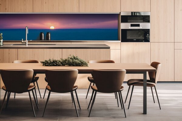 DIMEX | Dibond doska za kuchynskú linku | DBW-26060-138 Východ slnka | 260 x 60 cm